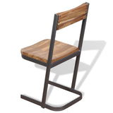 Dining Chairs 6 pcs Solid Teak Wood - Low Angle