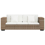 2-Seater and 3-Seater Sofa Set Real Rattan - Rear View