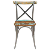 Dining Chairs 4 pcs Solid Reclaimed Wood - Side View
