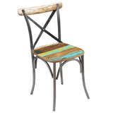 Dining Chairs 4 pcs Solid Reclaimed Wood - Close-Up Angle