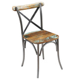 Dining Chairs 6 pcs Solid Reclaimed Wood - Front View