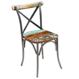 Dining Chairs 6 pcs Solid Reclaimed Wood - Rear View