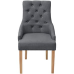 Dining Chairs 6 pcs Dark Grey Fabric