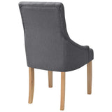 Dining Chairs 6 pcs Dark Grey Fabric - Top-Down View