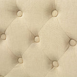 Dining Chairs 6 pcs Cream Fabric - 45-Degree Angle