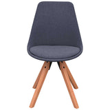 Dining Chairs 6 pcs Dark Grey Fabric