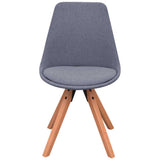 Dining Chairs 6 pcs Light Grey Fabric