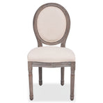 Dining Chairs 6 pcs Cream Fabric