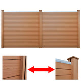 Garden Fence Panels 2 pcs WPC 361 cm Brown