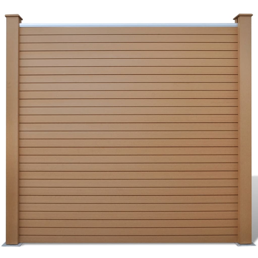 Garden Fence Panels 2 pcs WPC 361 cm Brown
