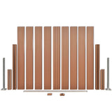Garden Fence Panels 2 pcs WPC 361 cm Brown - Top-Down View