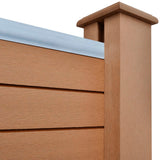 Garden Fence Panels 2 pcs WPC 361 cm Brown - 45-Degree Angle