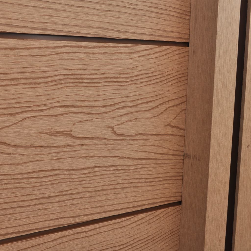 Garden Fence Panels 2 pcs WPC 361 cm Brown