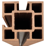 Garden Fence Panels 2 pcs WPC 361 cm Brown - Close-Up Angle