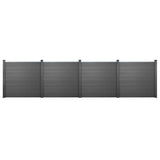 Garden Fence Panels 4 pcs WPC 715 cm Grey