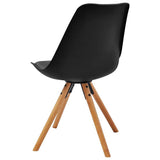 Dining Chairs 6 pcs Black Faux Leather