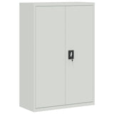 Office Cabinet 90x40x140 cm Steel Grey - Front View