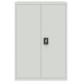 Office Cabinet 90x40x140 cm Steel Grey - Side View