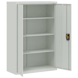 Office Cabinet 90x40x140 cm Steel Grey