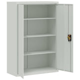 Office Cabinet 90x40x140 cm Steel Grey - Top-Down View