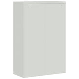 Office Cabinet 90x40x140 cm Steel Grey - Rear View