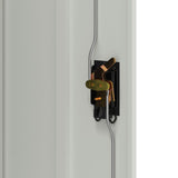 Office Cabinet 90x40x140 cm Steel Grey - Close-Up Angle