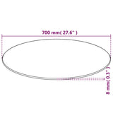 Table Top Tempered Glass Round 700 mm - Top-Down View