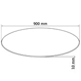 Table Top Tempered Glass Round 900 mm - Top-Down View