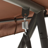 Outdoor Swing Bench with Canopy Coffee - 45-Degree Angle