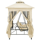 Gazebo Convertible Swing Bench Cream White - Top-Down View