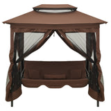 Gazebo Convertible Swing Bench Coffee - Front View