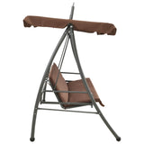 Outdoor Convertible Swing Bench with Canopy Coffee - Side View