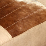 Lounge Chair Cream Genuine Goatskin and Canvas - Extra Image