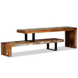 TV Stand Solid Reclaimed Wood - Front View
