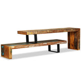 TV Stand Solid Reclaimed Wood - Top-Down View