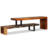 TV Stand Solid Reclaimed Wood - 45-Degree Angle