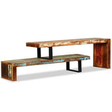 TV Stand Solid Reclaimed Wood - Rear View
