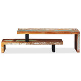 TV Stand Solid Reclaimed Wood - Close-Up Angle
