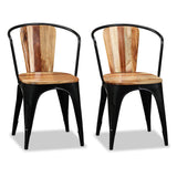 Dining Chairs 2 pcs Solid Acacia Wood