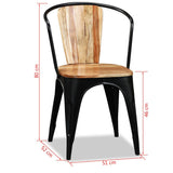 Dining Chairs 2 pcs Solid Acacia Wood