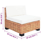 Sofa Set 18 Pieces Natural Rattan