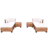 Sofa Set 16 Pieces Natural Rattan