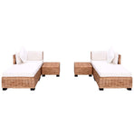 Sofa Set 16 Pieces Natural Rattan
