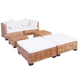 Sofa Set 16 Pieces Natural Rattan