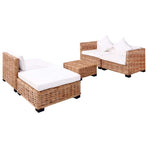 Sofa Set 14 Pieces Natural Rattan