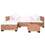 Sofa Set 14 Pieces Natural Rattan