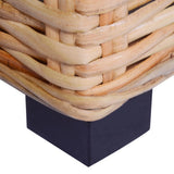 Coffee Table Natural Rattan 45x45x30 cm - Side View