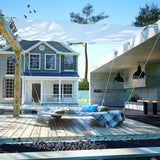 Patio Awning Sunscreen Complete Set Oxford Fabric 140x270 cm