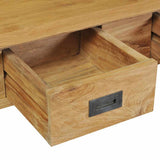 Console Table Solid Teak 90x30x80 cm - Top-Down View