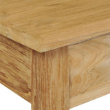 Console Table Solid Teak 90x30x80 cm - Rear View